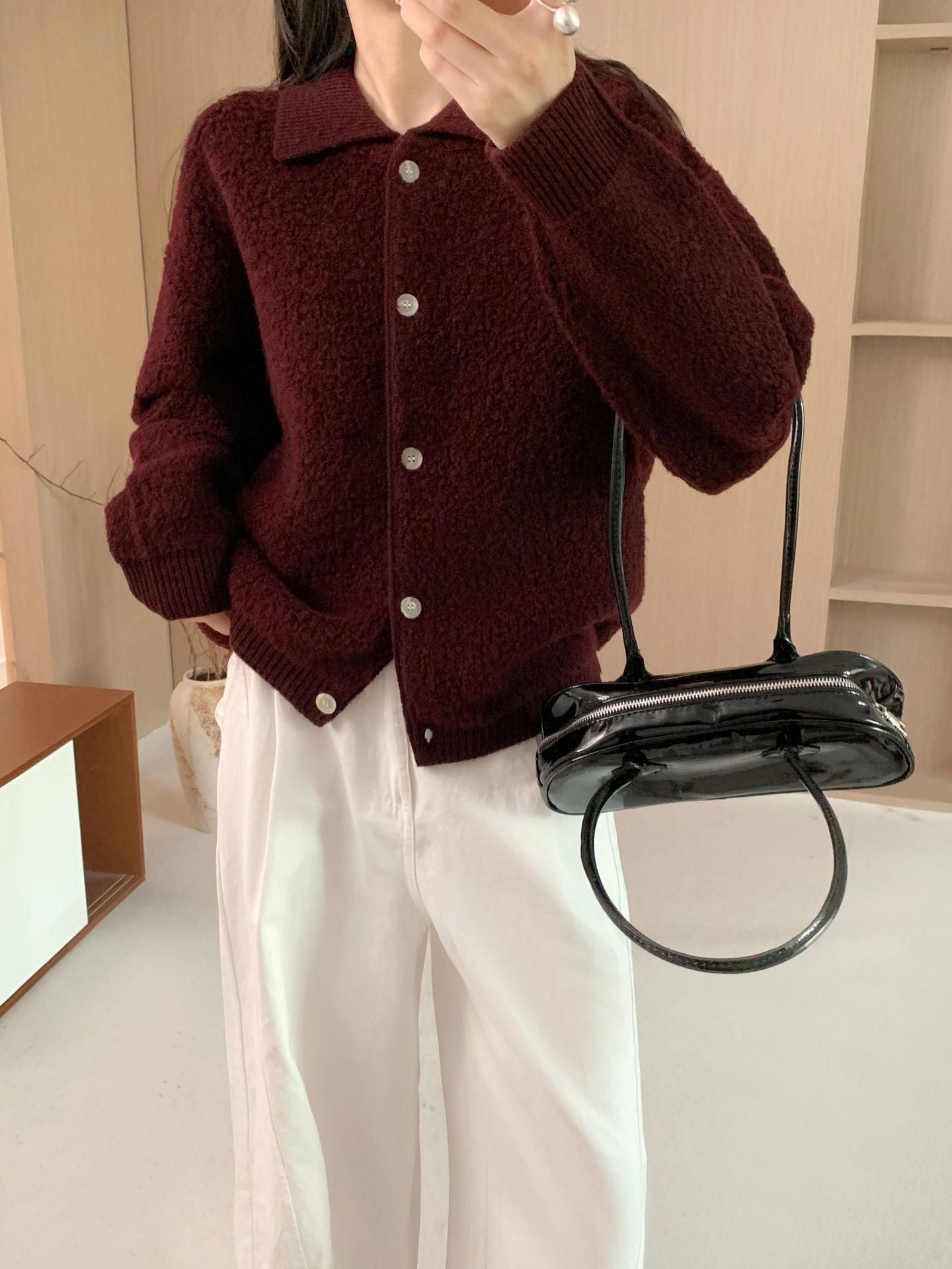 Women's Elegant  Warm Thick Lamb Fur Coat