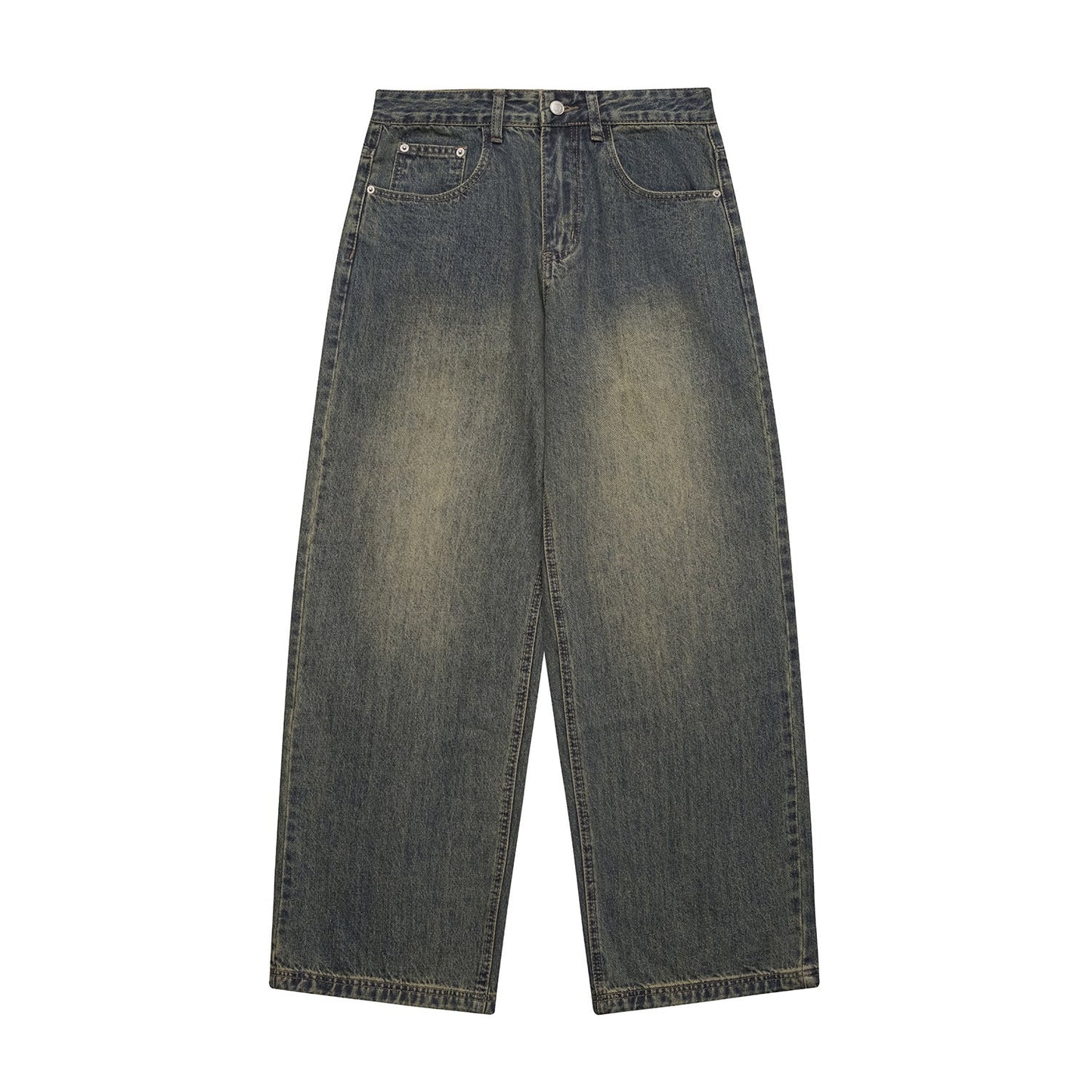 Denim Wide Leg Pants Loose Fit Long Trousers