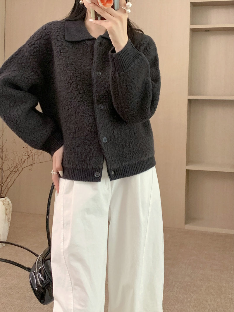 Women's Elegant  Warm Thick Lamb Fur Coat