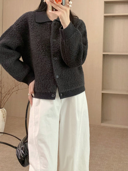 Women's Elegant  Warm Thick Lamb Fur Coat